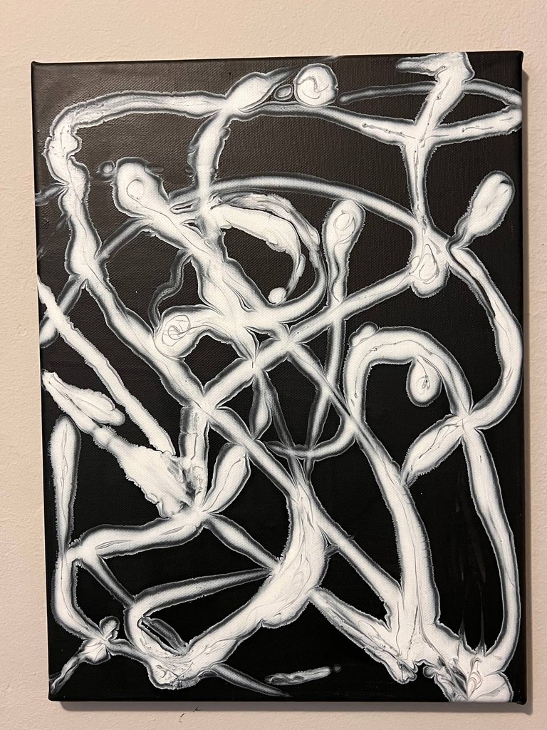 "Земята" акрилни бои, платно с подрамка 30х24 см