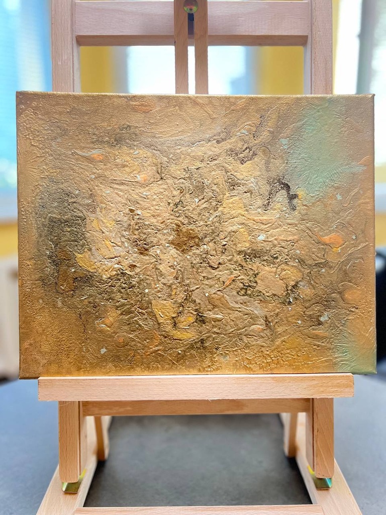 "Земята" акрилни бои, платно с подрамка 30х24 см