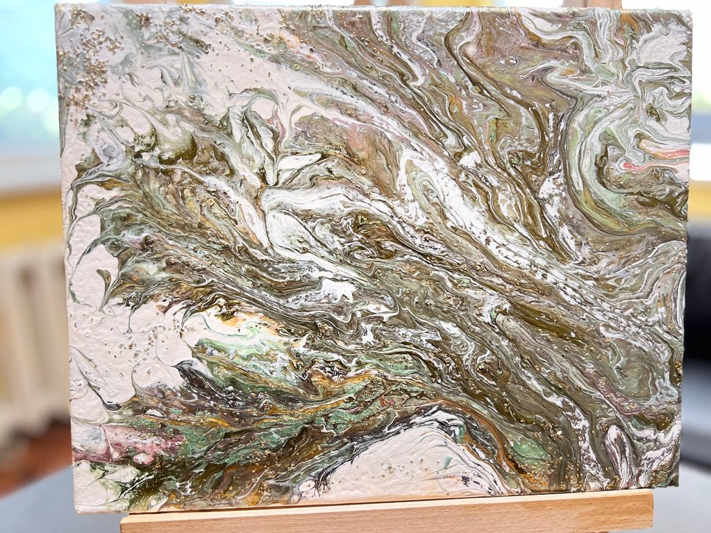 "Земята" акрилни бои, платно с подрамка 30х24 см