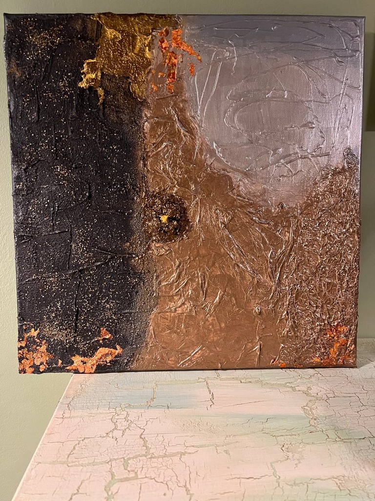 "Земята" акрилни бои, платно с подрамка 30х24 см