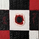 "Squares" abstract painting,  acrylic paints, and mixed media art on a framed canvas  40x40 cm