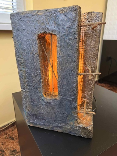 [RFA201] Handmade Industrial table lamp "Aladdin's Cave" 